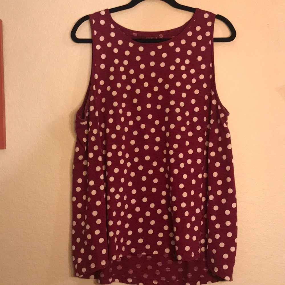 Magenta Polka Dot Loft Tank
